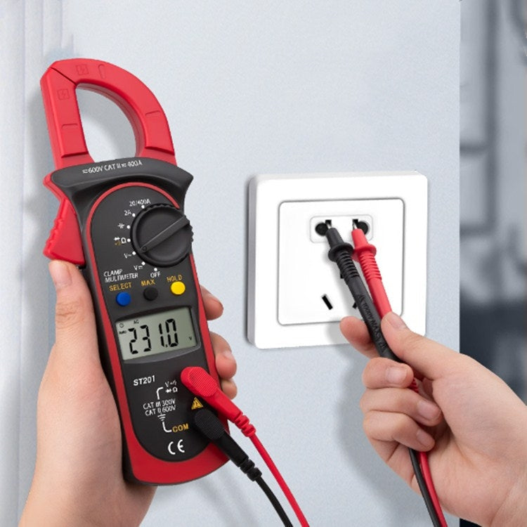 ANENG ST201 AC And DC Digital Clamp Multimeter Voltage And Current Measuring Instrument Tester(Red) Eurekaonline