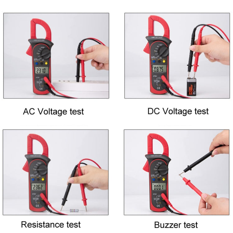 ANENG ST201 AC And DC Digital Clamp Multimeter Voltage And Current Measuring Instrument Tester(Red) Eurekaonline