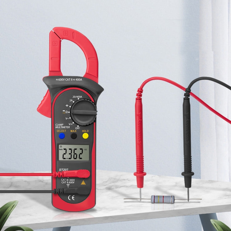 ANENG ST201 AC And DC Digital Clamp Multimeter Voltage And Current Measuring Instrument Tester(Red) Eurekaonline