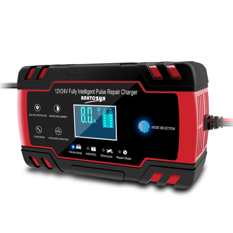  24V 4A Automobile Battery Charger Motorcycle Battery Repair Type AGM(EU Plug) Eurekaonline
