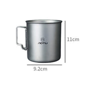 AOTU AT6652-1 Outdoor Portable Titanium Cup 750ml(Silver) Eurekaonline
