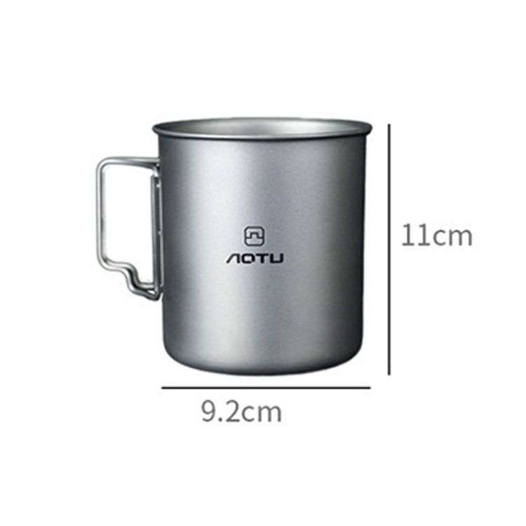 AOTU AT6652-1 Outdoor Portable Titanium Cup 750ml(Silver) Eurekaonline