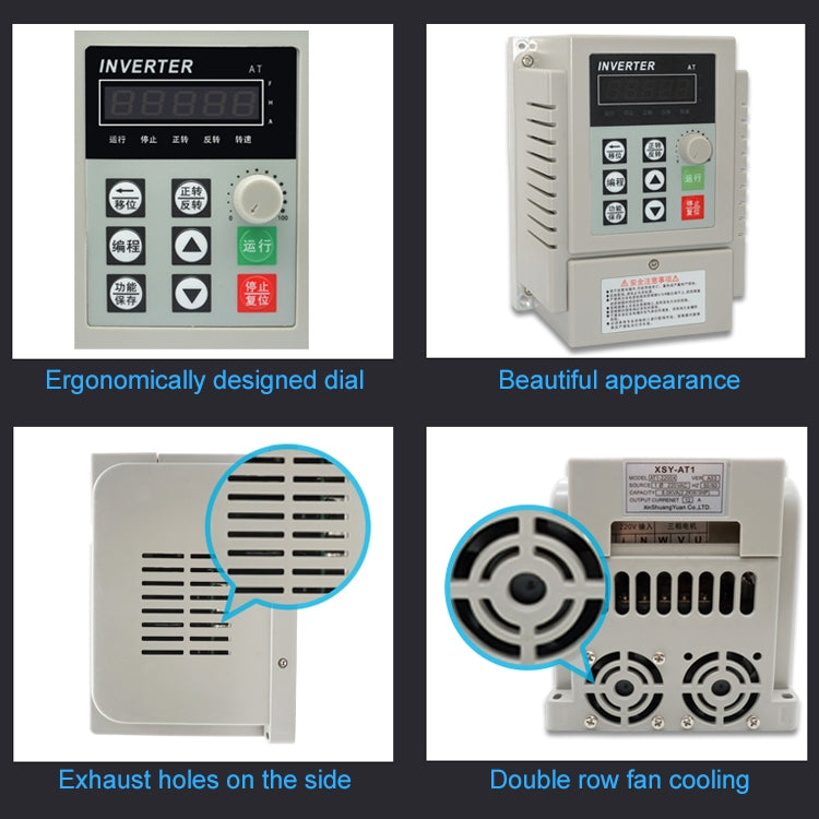 AT1-0450X 0.45KW 220V Single-phase Input Three-phase Output Inverter Motor Governor Eurekaonline