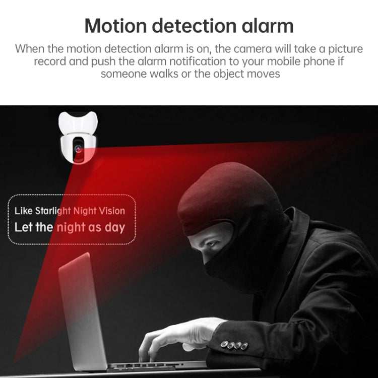 Anpwoo-YT003 2.0 Mega 3.6mm Lens Wide Angle 1080P Smart WIFI Monitor Camera , Support Night Vision & TF Card Expansion Storage, EU Plug Eurekaonline