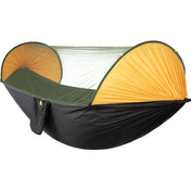 Anti-Rollover Automatic Quick-Opening Mosquito Net Hammock Outdoor Camping Double Anti-Mosquito Hammock, Size: 290x140cm(Yellow Black) Eurekaonline