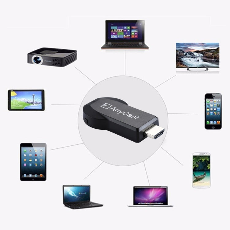 AnyCast M2 Plus Wireless WiFi Display Dongle Receiver Airplay Miracast DLNA 1080P HDMI TV Stick for iPhone, Samsung, and other Android Smartphones(Black) Eurekaonline