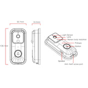 Anytek B60 720P Smart WiFi Video Visual Doorbell, Support APP Remote & PIR Detection & TF Card(White) Eurekaonline