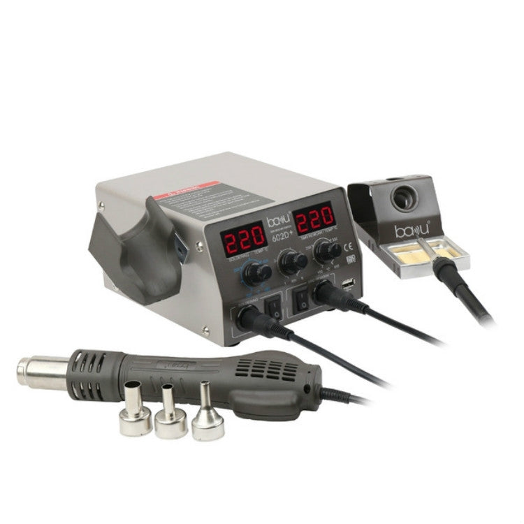 BAKU BA-602D+ Welding Station Set Dual Digital Display Mobile Phone Repair Tin Welding Tool, Specification:US Plug Eurekaonline