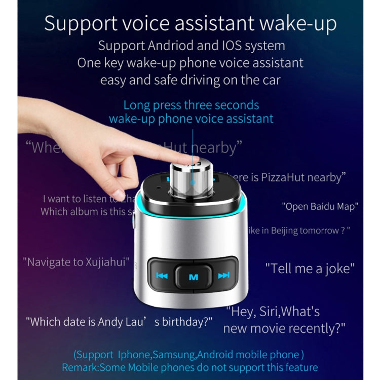 BC42 Bluetooth 5.0 Multi-function Car Colorful Atmosphere Lamp MP3 Player, Support TF Card & U Disk & FM Eurekaonline