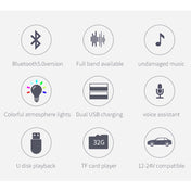 BC42 Bluetooth 5.0 Multi-function Car Colorful Atmosphere Lamp MP3 Player, Support TF Card & U Disk & FM Eurekaonline