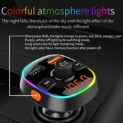 BC52 QC3.0 Fast Charging Car Colorful Atmosphere Light Bluetooth MP3 Player FM Transmitter Eurekaonline