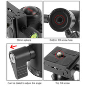 BEIXIN QB-30  360 Degree Rotation Panorama Metal Ball Head with Quick Release Plate Eurekaonline