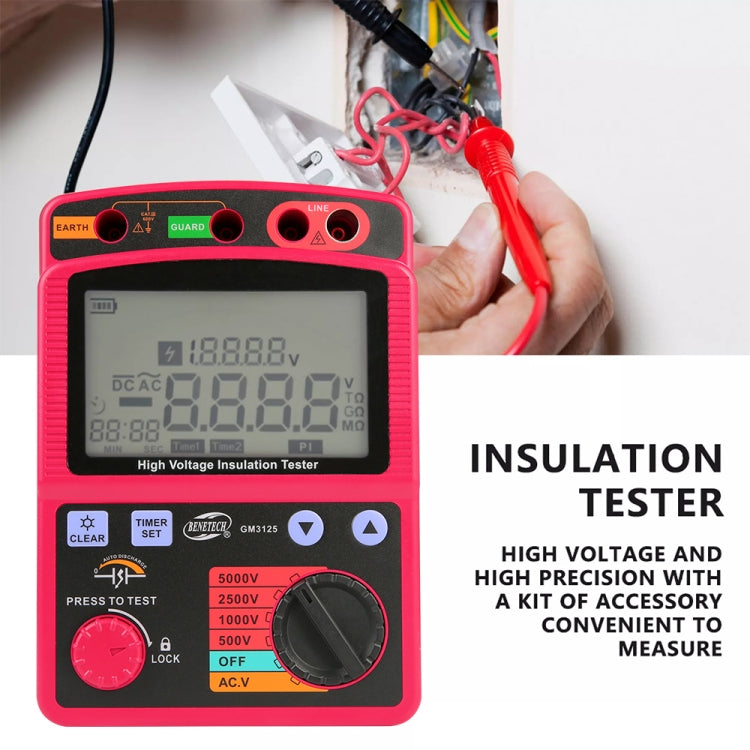 BENETECH GM3125 High Voltage Insulation Tester Resistance Tester Eurekaonline