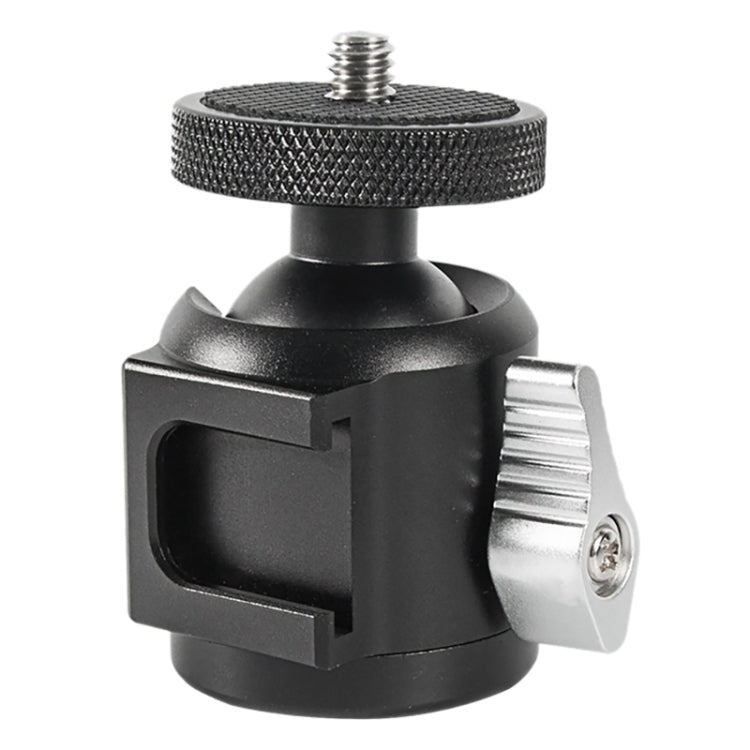 BEXIN HK25 Aluminum Alloy Cold Shoe Tripod Adapter Ball Head (Black) Eurekaonline