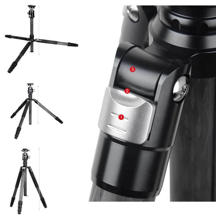 BEXIN W324C M44 Carbon Fiber Tripod Stable Shooting Camera for Vdeo Point Dslr Camera Eurekaonline