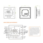 BHT-006GCLW 95-240V AC 5A Smart Home Heating Thermostat for EU Box, Control Boiler Heating with Only Internal Sensor, WiFi (White) Eurekaonline