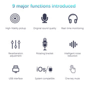 BM-86 USB Condenser Microphone Voice Recording Computer Microphone Live Broadcast Equipment Set, Specification: Cantilever Bracket Set Eurekaonline