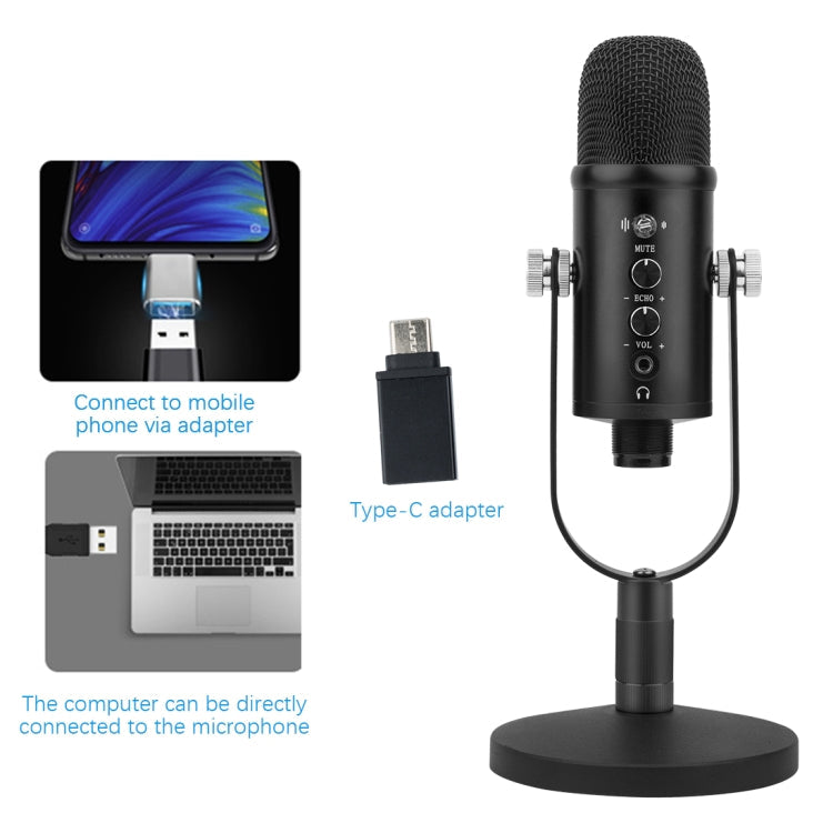 BM-86 USB Condenser Microphone Voice Recording Computer Microphone Live Broadcast Equipment Set, Specification: Standard+Small Blowout Prevention Net Eurekaonline
