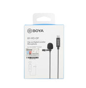 BOYA BY-M3-OP For DJI OSMO Pocket Clip-on Digital Lavalier Microphone (Black) Eurekaonline
