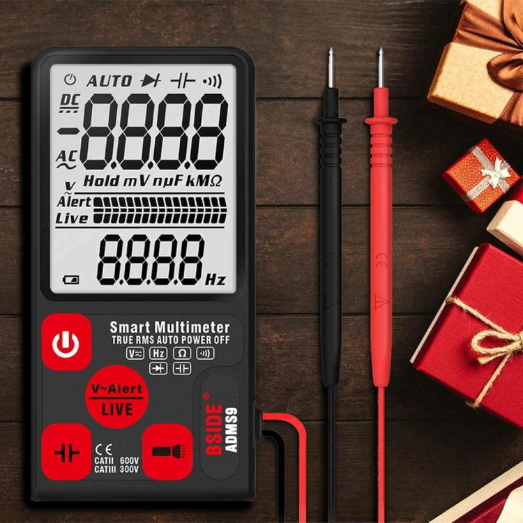 BSIDE ADMS9 Large-Screen Display Intelligent Automatic No Gear Shifting Ultra-Thin Digital Multimeter(Ordinary Screen) Eurekaonline