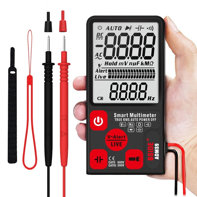BSIDE ADMS9 Large-Screen Display Intelligent Automatic No Gear Shifting Ultra-Thin Digital Multimeter(Ordinary Screen) Eurekaonline