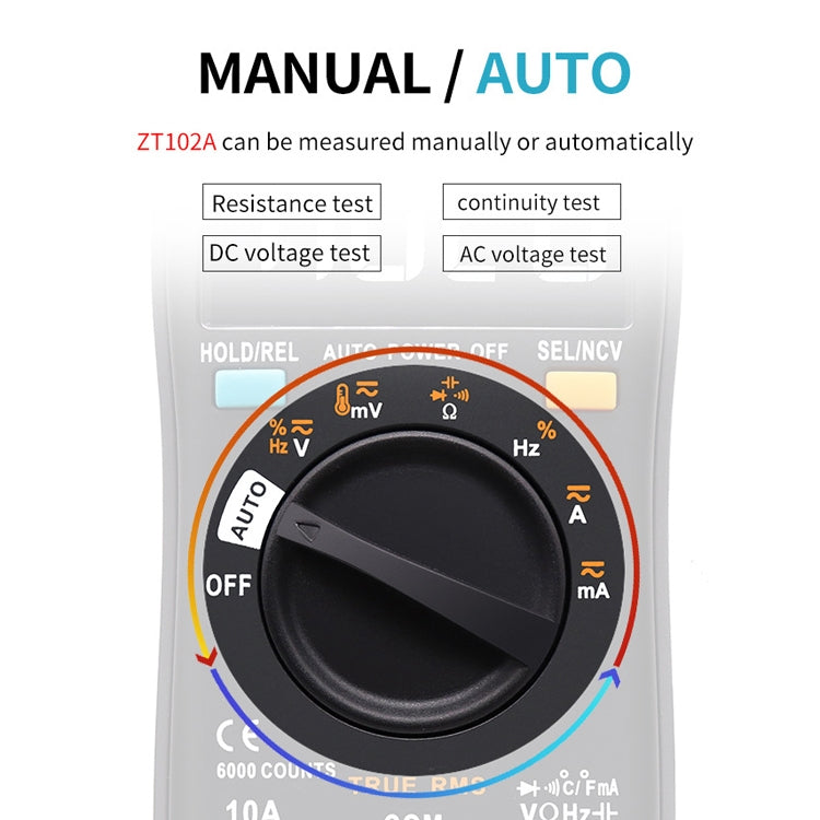 BSIDE ZT102A LCD Display 6000 Words AUTO Intelligent Gear Automatic Range Digital Multimeter Eurekaonline