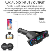 BT06 Dual USB Charging Smart Bluetooth 4.0 + EDR FM Transmitter MP3 Music Player Car Kit with 1.3 inch LED Screen, Support Bluetooth Call, TF Card & U Disk Eurekaonline