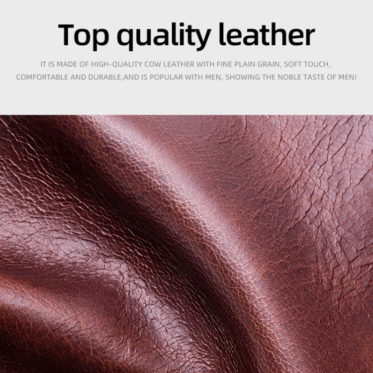 BULL CAPTAIN 0204 First-Layer Cowhide Anti-Theft Card Clamp Men Wallet, Colour: Cool Blue (Vertical) Eurekaonline