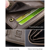 BULL CAPTAIN 037 First-Layer Cowhide Men Leather Wallet Driver License Coin Purse(Black) Eurekaonline
