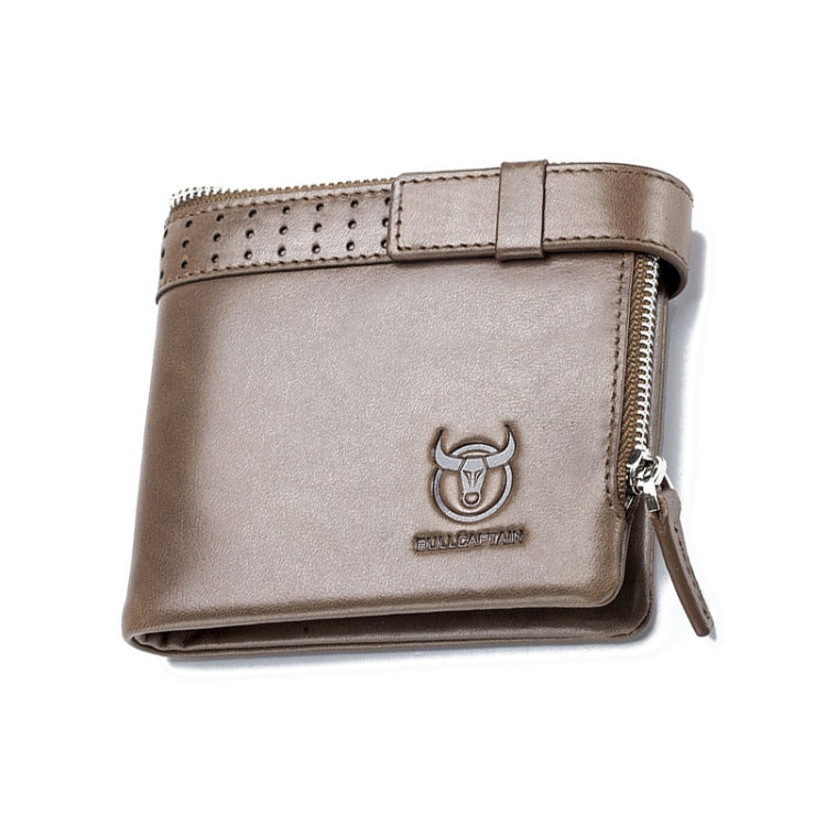 BULL CAPTAIN Anti-theft Brush Leather Wallet For Men(Grey) Eurekaonline
