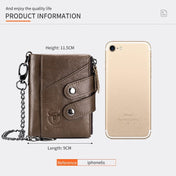 BULL CAPTAIN  Leather Three-fold Zipper Wallet For Men(Black) Eurekaonline