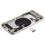 Battery Back Cover Assembly (with Side Keys & Power Button + Volume Button Flex Cable & Wireless Charging Module & Motor & Charging Port & Speaker Ringer Buzzer & Card Tray & Camera Lens Cover) for iPhone 11(White) Eurekaonline
