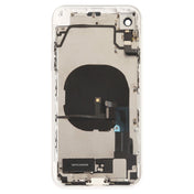 Battery Back Cover Assembly (with Side Keys & Speaker Ringer Buzzer & Motor & Camera Lens & Card Tray & Power Button + Volume Button + Charging Port + Signal Flex Cable & Wireless Charging Module) for iPhone XR(Silver) Eurekaonline