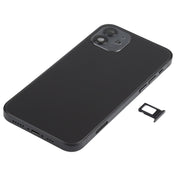 Battery Back Cover Assembly (with Side Keys & Speaker Ringer Buzzer & Motor & Camera Lens & Card Tray & Power Button + Volume Button + Charging Port & Wireless Charging Module) for iPhone 12(Black) Eurekaonline