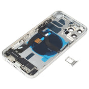 Battery Back Cover Assembly (with Side Keys & Speaker Ringer Buzzer & Motor & Camera Lens & Card Tray & Power Button + Volume Button + Charging Port & Wireless Charging Module) for iPhone 12 Pro(White) Eurekaonline