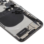 Battery Back Cover Assembly with Side Keys & Vibrator & Speaker Ringer Buzzer & Power Button + Volume Button Flex Cable & Card Tray & Battery Adhesive for iPhone X(Black) Eurekaonline