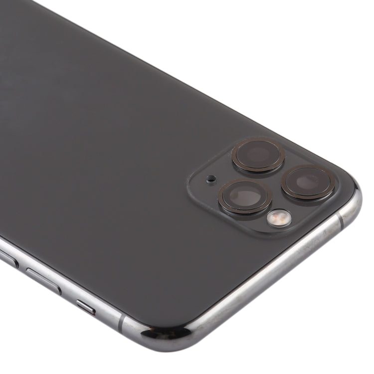 Battery Back Cover (with Side Keys & Card Tray & Power + Volume Flex Cable & Wireless Charging Module) for iPhone 11 Pro(Black) Eurekaonline