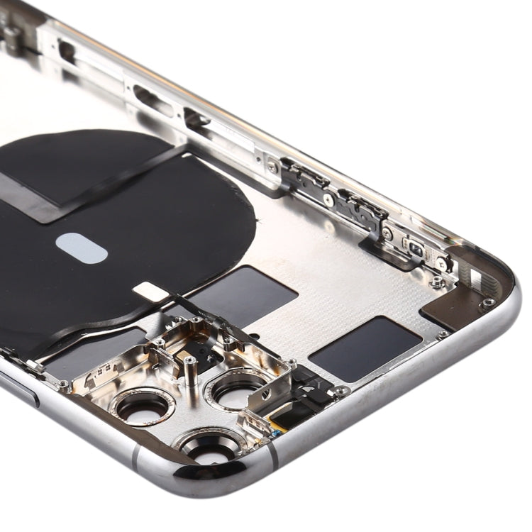 Battery Back Cover (with Side Keys & Card Tray & Power + Volume Flex Cable & Wireless Charging Module) for iPhone 11 Pro Max(Black) Eurekaonline