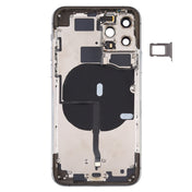 Battery Back Cover (with Side Keys & Card Tray & Power + Volume Flex Cable & Wireless Charging Module) for iPhone 11 Pro Max(Black) Eurekaonline