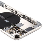 Battery Back Cover (with Side Keys & Card Tray & Power + Volume Flex Cable & Wireless Charging Module) for iPhone 11 Pro Max(Silver) Eurekaonline