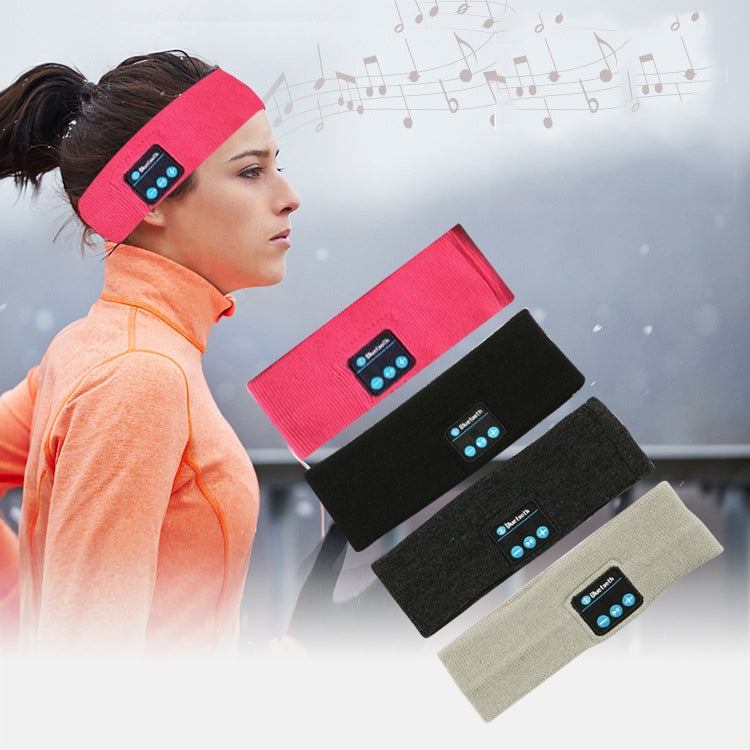 Bluetooth Headset Sports Headband Outdoor Running Yoga Sweat-Absorbent Headscarf, Colour: Dark Gray Eurekaonline