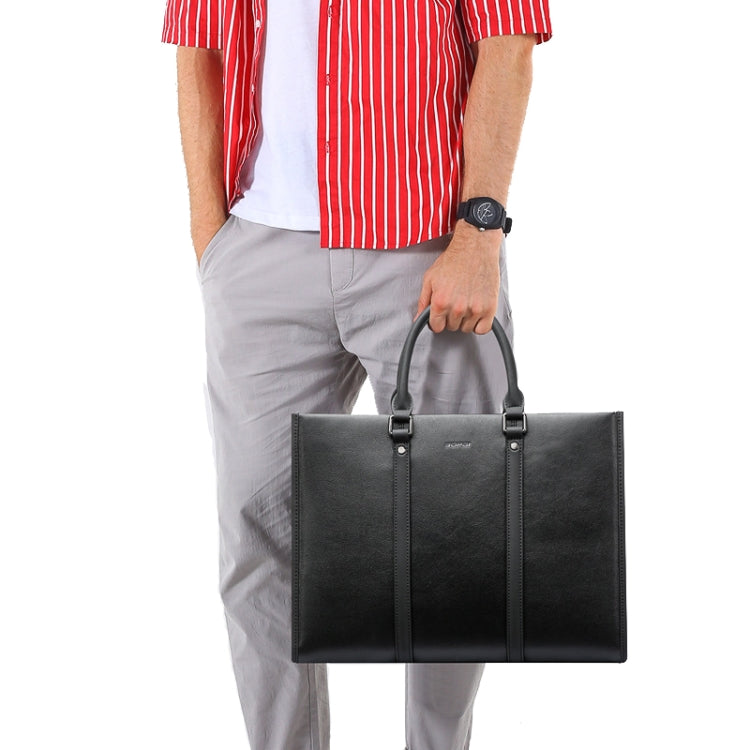 Bopai 11-98711 Multifunctional Business Waterproof Wearable Laptop Handbag(Black) Eurekaonline