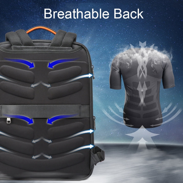 Bopai 61-120621A Outdoor Waterproof Laptop Backpack with USB Charging Port, Spec: Expansion Version Eurekaonline
