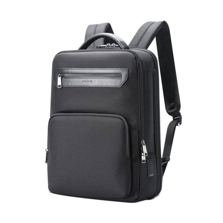 Bopai 61-121518 Multi-compartment Waterproof Expandable Backpack with USB Charging Hole(Black) Eurekaonline