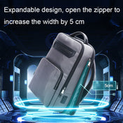 Bopai 61-121518 Multi-compartment Waterproof Expandable Backpack with USB Charging Hole(Dark Gray) Eurekaonline