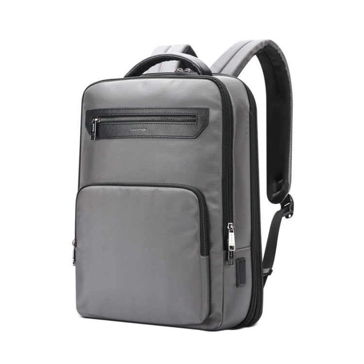 Bopai 61-121518 Multi-compartment Waterproof Expandable Backpack with USB Charging Hole(Dark Gray) Eurekaonline
