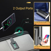 Bopai 61-68118 Multifunctional Wear-resistant Anti-theft Laptop Backpack with USB Charging Hole(Silver Gray) Eurekaonline
