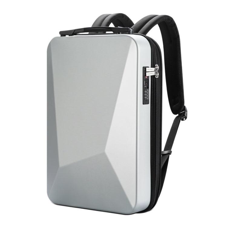 Bopai 61-93318A Hard Shell Waterproof Expandable Backpack with USB Charging Hole, Spec: Password (Silver) Eurekaonline