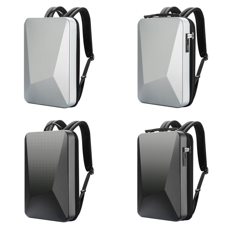 Bopai 61-93318A Hard Shell Waterproof Expandable Backpack with USB Charging Hole, Spec: Regular (Black) Eurekaonline