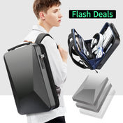 Bopai 61-93318A Hard Shell Waterproof Expandable Backpack with USB Charging Hole, Spec: Regular (Silver) Eurekaonline